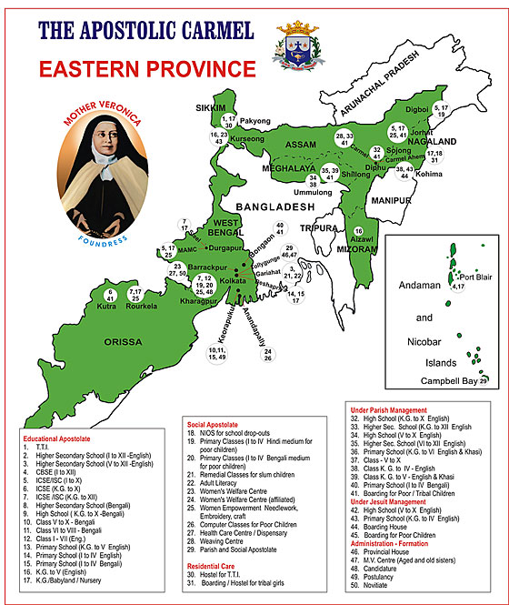 MAP OF A.C. PROVINCES