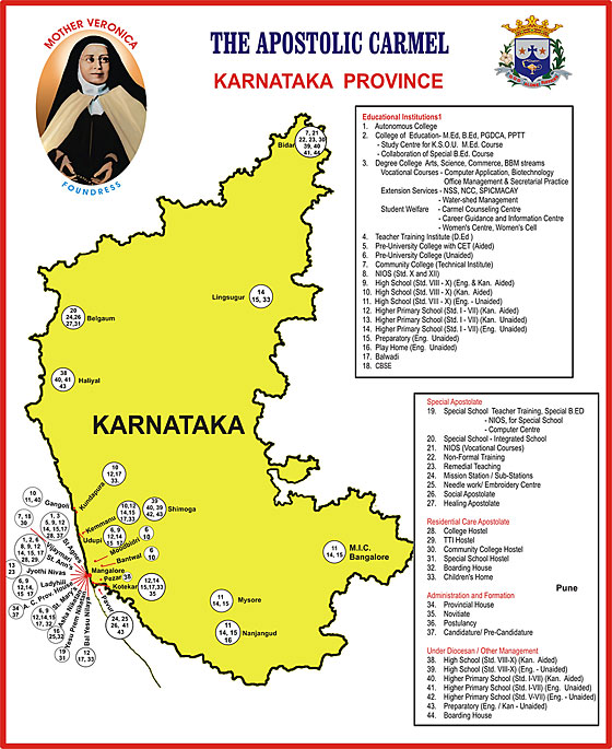 MAP OF KARNATAKA PROVINCE