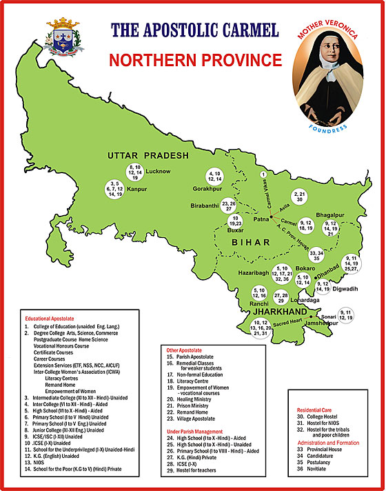 MAP OF NORTHERN PROVINCE